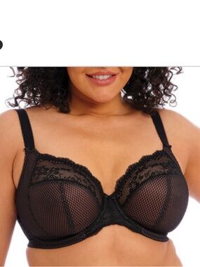 Elomi Stretch Plunge Bra Black Size 34J